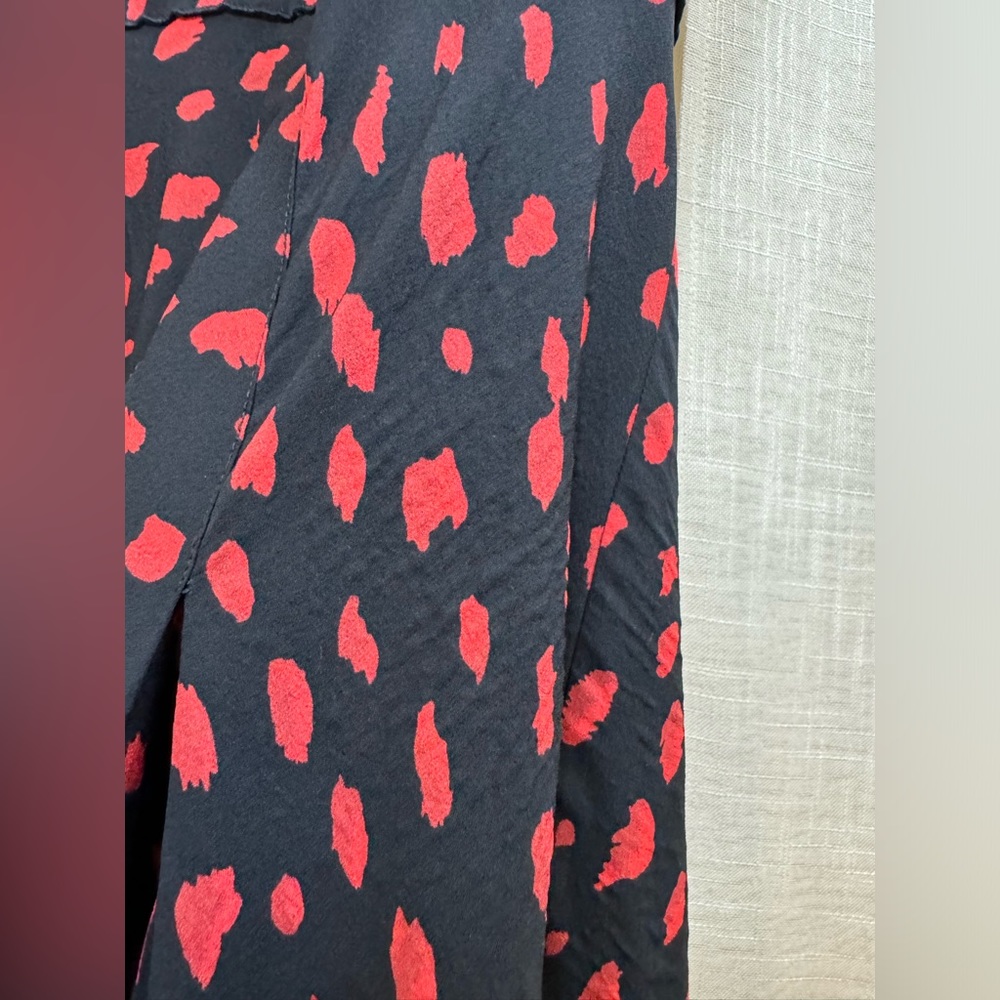 Proenza Schouler Red Leopard Georgette Dress in Size 6 - Picture 10 of 11